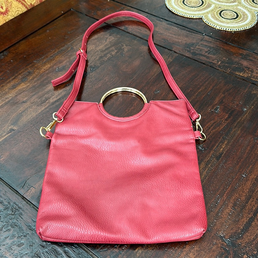 Sondra Roberts red leather purse. Used. Excellent condition.